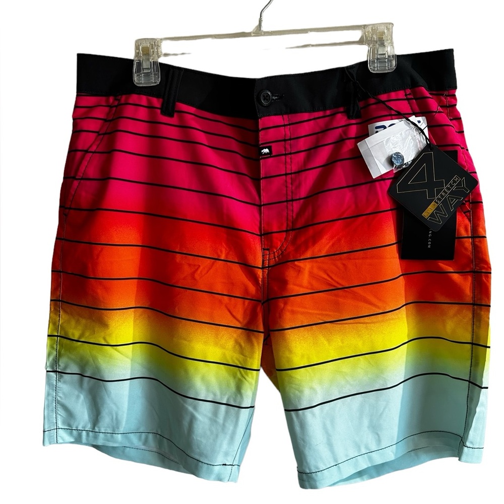 RING OF FIRE FLEX STRETCH SWIMMING SHORTS SZ 36